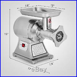MosaicAL 1100W Electric Meat Grinder 1.5 HP 450Lbs/h Meat Mincer Grinder 220RPM Meat Mincer Electric for Commercial Use Stainless Steel 1100W 450lbs/h 
