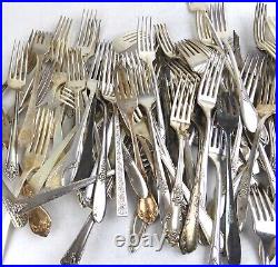100 Silverplate Dinner Forks Mixed Flatware Silverware Restaurant Wedding