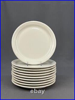 10 Rego WHITE Restaurant Ware 9 Luncheon Plates MINT