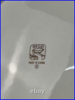 10 Rego WHITE Restaurant Ware 9 Luncheon Plates MINT