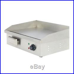 110V Electric Griddle Grill BBQ Grill Plate Stainless Steel Commercial Machine