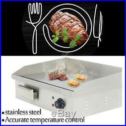 110V Stainless Steel Electric Thermomate Griddle Grill BBQ Plate Commercial Tool