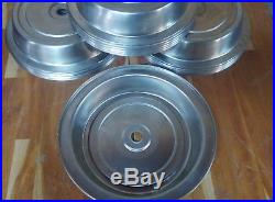 112 ea Used Vollrath Plate Covers 62315 Stainless Steel Catering Buffet plates