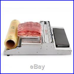 18 Food Tray Film Wrapper Wrapping Machine WithFilm Sealer Seal Teflon Plate