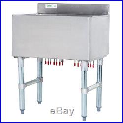 18 x 24 Underbar Ice Bin with 7 Circuit Post-Mix Cold Plate and Bottle Holders