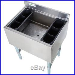 18 x 24 Underbar Ice Bin with 7 Circuit Post-Mix Cold Plate and Bottle Holders