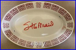 1940s 1950s Stan Musial & Biggie's Restaurant Autographed Bread Dish