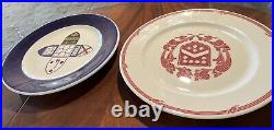 1960's Syracuse China Restaurant Ware Two Decorative Plates Antique GUC Rare