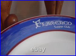 1968 restaurant ware dinner plate Flamenco Supper Club Miami Florida