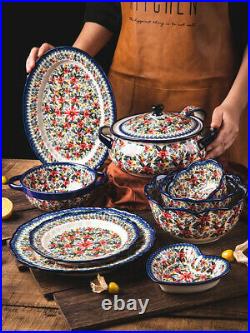 1PCS Poland Tableware Plate Ceramic Dinnerware Restaurant Home Kitchen Supplies