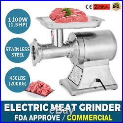 1.5HP Commercial Meat Grinder Sausage Stuffer 220RPM With2 plates Automatic GREAT