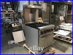 24 4 Burner Oven Range Hot Plate Stove Kitchen Restaurant NSF Cooler Depot