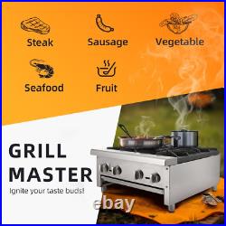 24 Commercial Gas Hot Plate Countertop Natural and Propane Gas Stove Restaurant