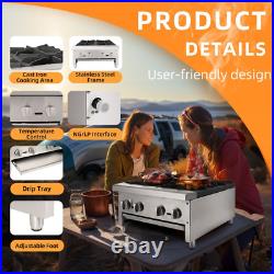 24 Commercial Gas Hot Plate Countertop Natural and Propane Gas Stove Restaurant