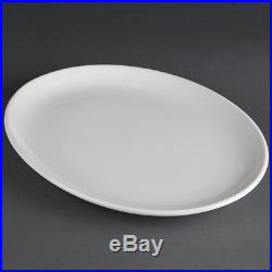 24 X Athena Hotelware Oval Coupe Service Plates 305X242mm Porcelain Restaurant