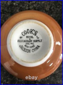 2 Vintage Cook's Hotel & Restaurant Supply Jackson China Custard Cups / Ramekins