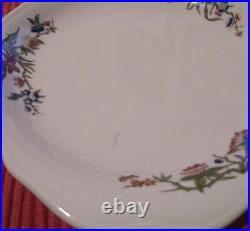 2 Vintage Oval Syracuse China Restaurant Bombay Plates Scalloped Floral