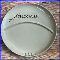 2 Vintage Tepco Restaurant Ware Chuck Wagon Western Cowboy 13 Plates Buzz Dyer