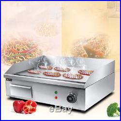 3000W Stainless Steel Electric Grill Griddle Countertop Hot Plate Commercial BBQ