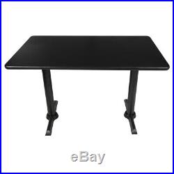 30 x 48 Rectangle Reversible Cherry / Black Table Top and Straight Base Plates