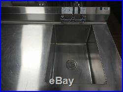 30 x 72 Stainless Steel Work Table with Dip Plate and Sink
