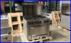 36 6 Burner Oven Range Hot Plate Stove Commercial Kitchen NSF Cooler Depot