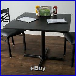 36 x 36 Square Reversible Cherry / Black Table Top and Cross Base Plate