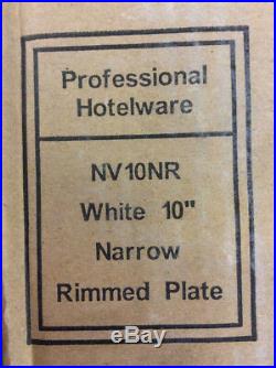 36 x White Narrow Rimmed Plate 10 Plates Professional Hotelware BS4034 Joblot
