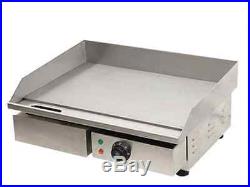 3KW 55CM Electric Griddle Grill Hot Plate Stainless Steel Commercial BBQ Grill J