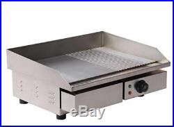 3KW 55CM Electric Griddle Grill Hot Plate Stainless Steel Commercial BBQ Grill t