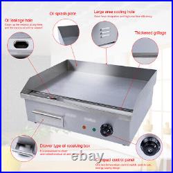 3KW Commercial Electric Griddle Cooktop Flat Top Plate Restaurant Grill BBQ 110V