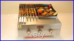 3 Burner Flame Grill Charcoal Grill With Griddle & Hot Plate Chargrill Bbq Grill