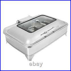 3 Trays Chafing Dishes Buffet Dishes Restaurant Food Warmers Stainless Steel