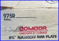 48 Vintage 1984 Corning COMCOR Commercial Tableware 9-3/4 Narrow Rim Plate 975R
