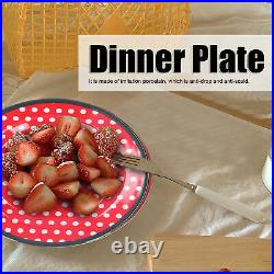 4Pcs Salad Dish Red Fruit Plate Dinnerware Tableware Restaurant Hotel Supplies