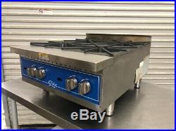 4 Burner Cook Top Stove Open Flame Countertop Hot Plate Globe #1009 Commercial