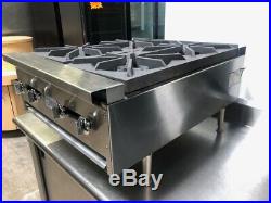 4 Burner Gas Hot Plate Cook Top Countertop Stove Open Flame Stratus SHP-24 #1970