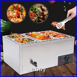 4 Plates Of Commercial Food Heater Steam Heating Table For Restaurant Bar