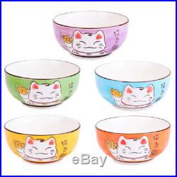 5Pcs Feeding Bowls Durable Lovely Food Bowl Tableware Supply for Home Restaurant