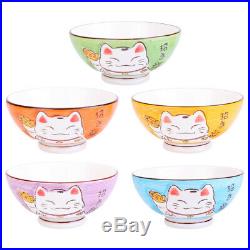 5Pcs Feeding Bowls Durable Lovely Food Bowl Tableware Supply for Home Restaurant