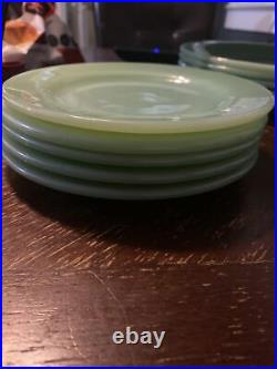 5 Fire King jadeite restaurant Ware Salad Plates 6¾