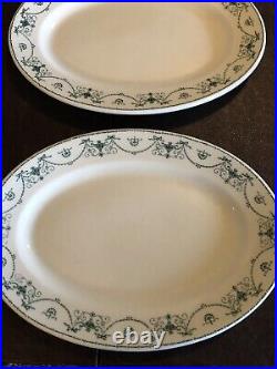 5 Rare MAYER China FORTUNA Pattern 7.25 x 10.25 Oval Restaurant China Plates