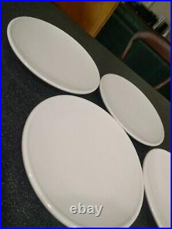 5 Rare Starbucks Coffee Company White Restaurant Ware Plates Cafe Salad Lunch