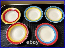 5 Vintage Buffalo China Color Restaurant Thick Bowls