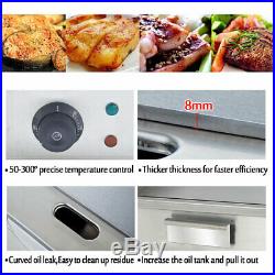 60Hz Stainless Steel Electric Thermomate Griddle Grill BBQ Plate Commercial Tool