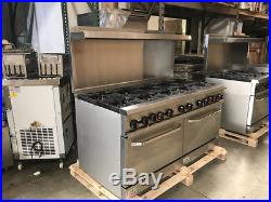 60 Dual Oven Range 10 Burner Hot Plate Stove Top Commercial NSF Cooler Depot