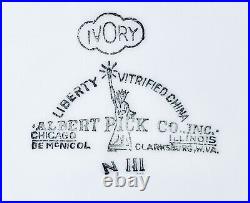 6 Antique Albert Pick D. E. McNicol IVORY Liberty Vitrified Luncheon Plates RARE