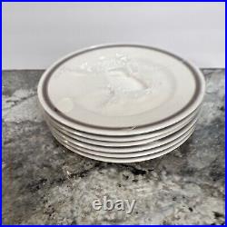 6 Buffalo China Brown Grey Lined 10 Dinner Plate Commercial Restaurant Ware