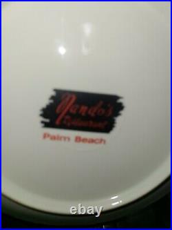 6 Florentine Plates From Nando's Restaurant, Palm Beach, Florida, 1970's