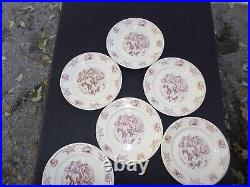 6 Shenango China Round-Up Dinner Plates INCA Ware RimRol Western Cowboy 9 3/4